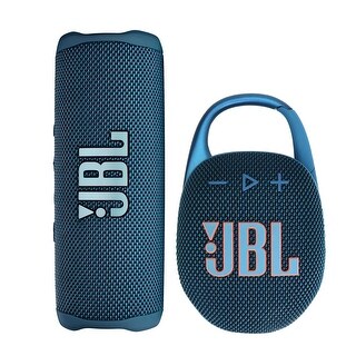 JBL FLIP 6 Wireless Portable Waterproof Speaker - Blue + JBL Clip